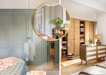 Dormitoare cu dulapuri încorporate: 14 fotografii si idei care să te inspire